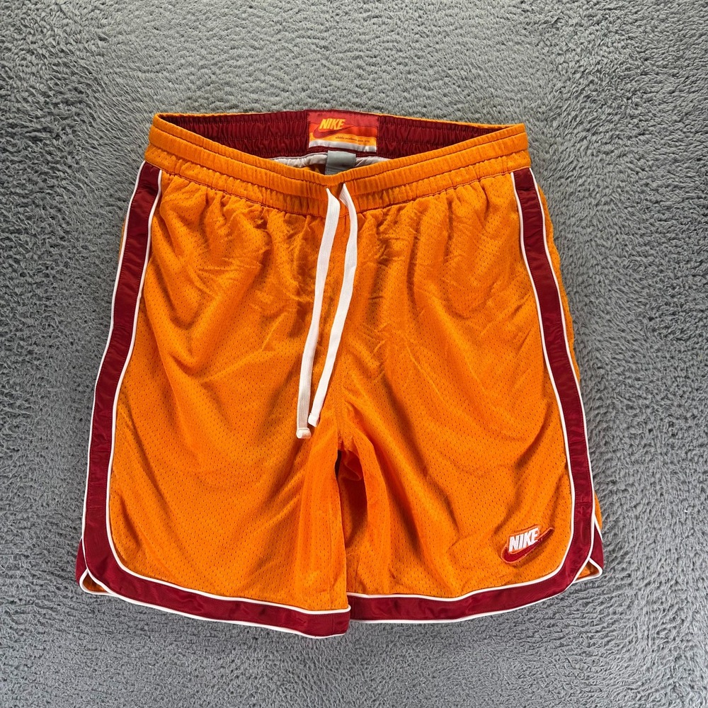 VTG Nike DNA Dri-FIT Short Men's‎ L Orange Nylon Athletic Basketball Performance